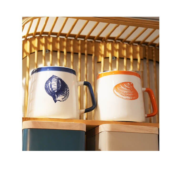 Mug 390 ml en céramique motif coquillage – 3 modèles au choix | Tasses & mugs | 2 300 CFA , dakar, Sénégal