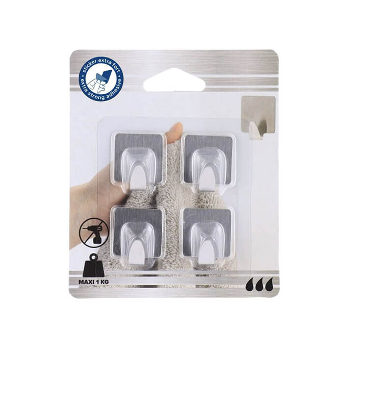 Crochet carré inox 3M, finition chrome - Set de 4  | Cintres & patères | 1 100 CFA , dakar, Sénégal