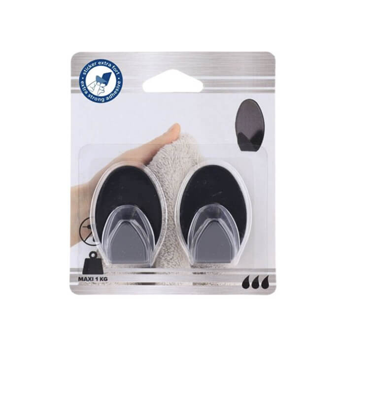 Crochet ovale inox 3M, finition noire - Set de 2  | Cintres & patères | 1 100 CFA , dakar, Sénégal