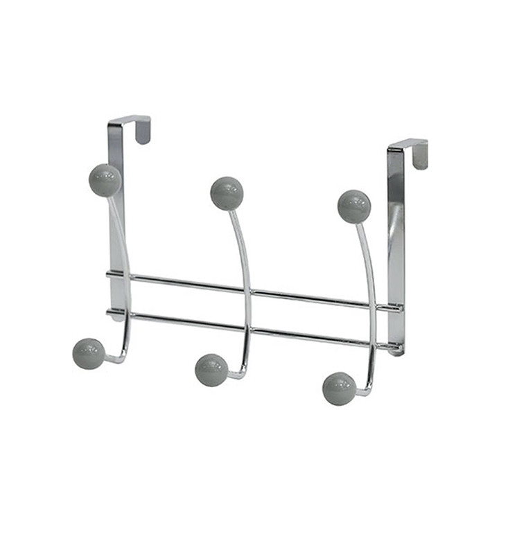 Patère 6 crochets en métal chromé et céramique grise | Cintres & patères | 5 000 CFA , dakar, Sénégal