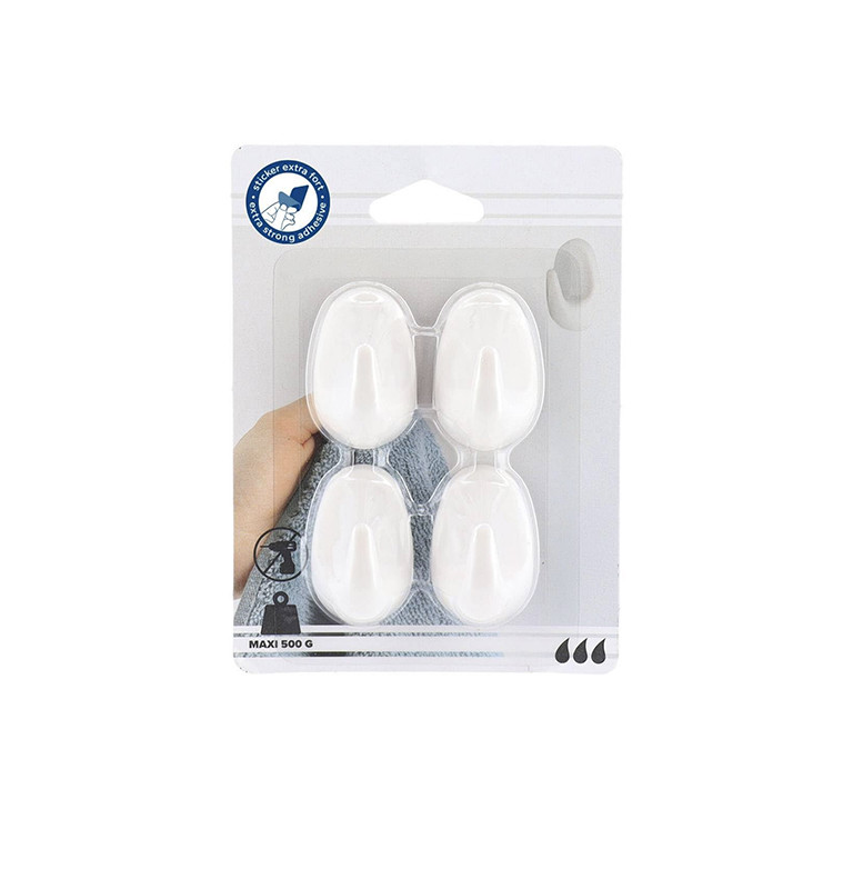 Crochet adhésif 3M ABS blanc - Set de 4 | Cintres & patères | 1 100 CFA , dakar, Sénégal