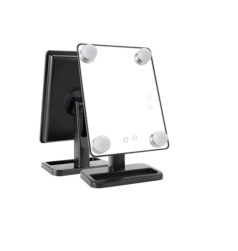 Miroir de maquillage rotatif 4 LEDs Sur pied - 18,5 x 30 cm | Accessoires beauté | 8 900 CFA , dakar, Sénégal
