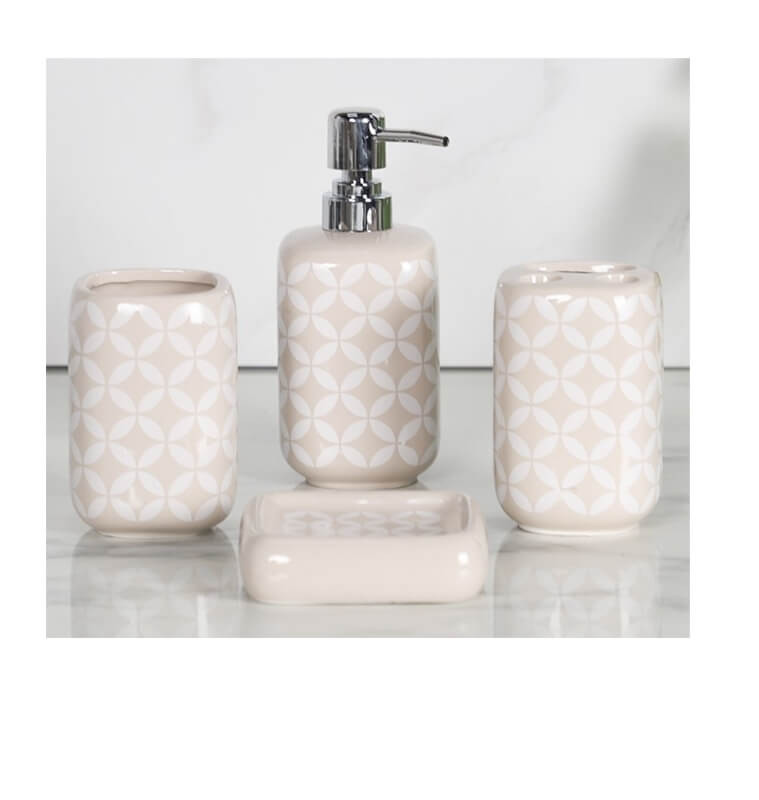 Coffret accessoires salle de bain en céramique 4 Pcs - Couleur au choix | Accessoires salle de bain | 6 600 CFA , dakar, Sénégal