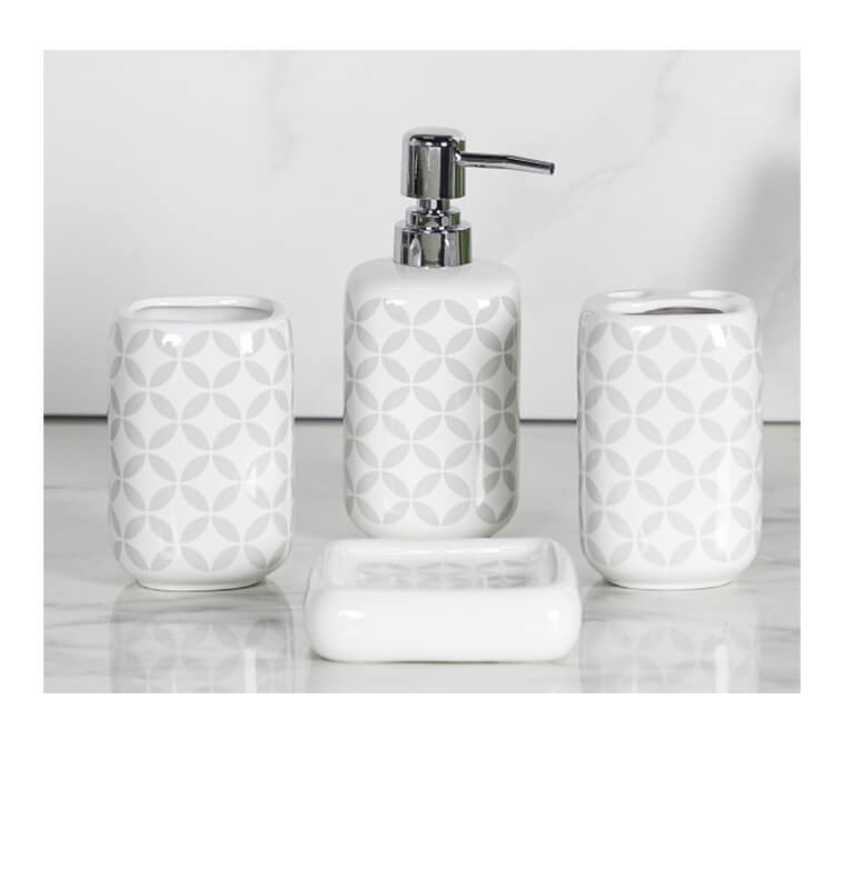 Coffret accessoires salle de bain en céramique 4 Pcs - Couleur au choix | Accessoires salle de bain | 6 600 CFA , dakar, Sénégal
