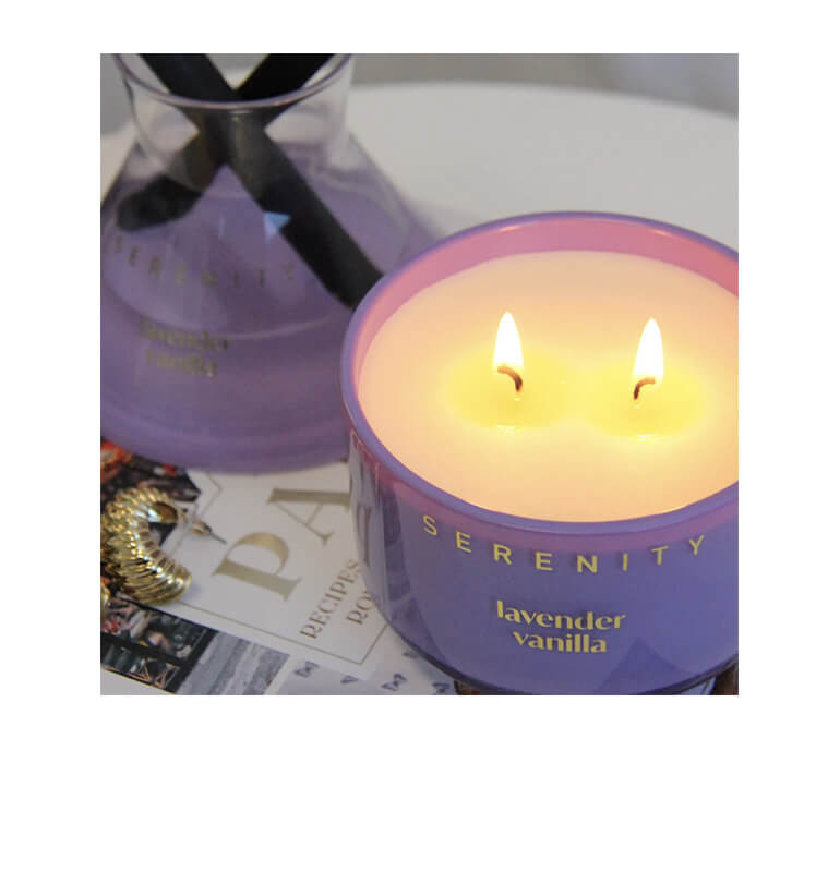 Bougie parfumée Serenity, senteur Lavande Vanille, 230g dans un pot en verre | Bougies & senteurs , Dakar, Sénégal
