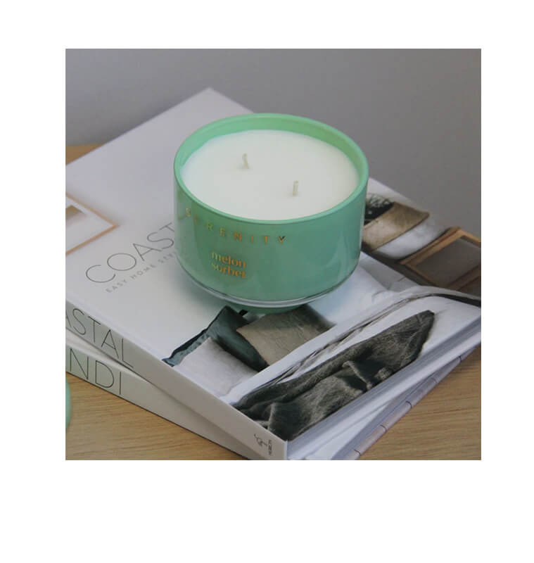Bougie parfumée Serenity, senteur Sorbet Melon, 230g dans pot en verre | Bougies & senteurs , Dakar, Sénégal