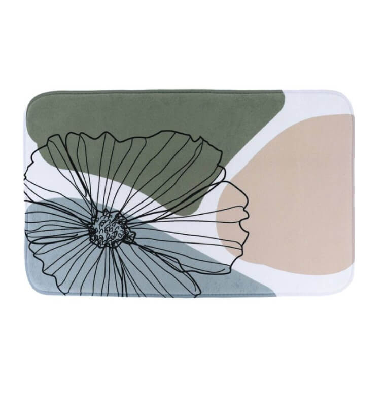 Tapis de bain microfibre 45x75 cm, imprimé Flowers | Tapis de bain | 5 600 CFA , dakar, Sénégal