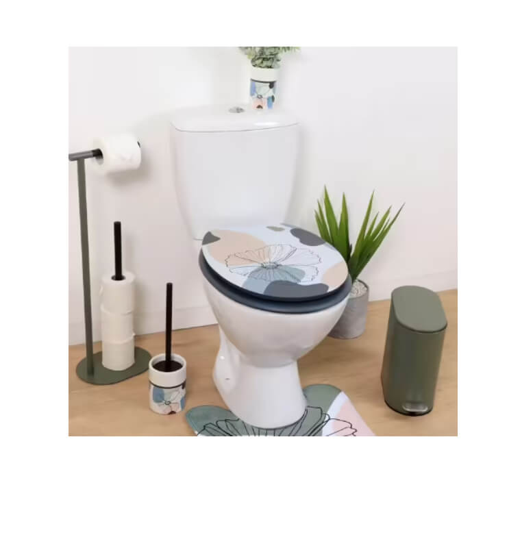 Abattant WC flowers, universel, assise en bambou, 18 pouces | Accessoires salle de bain | 15 700 CFA , dakar, Sénégal