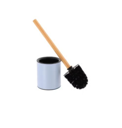 Brosse WC en métal bleu clair et tige en bambou | Accessoires salle de bain | 6 300 CFA , dakar, Sénégal