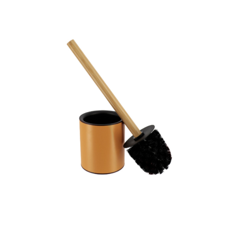 Brosse WC en métal moutarde et tige en bambou | Accessoires salle de bain | 6 300 CFA , dakar, Sénégal