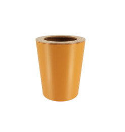 Poubelle évasée 5L avec couvercle en métal moutarde et bambou | Poubelles salle de bain | 6 900 CFA , dakar, Sénégal