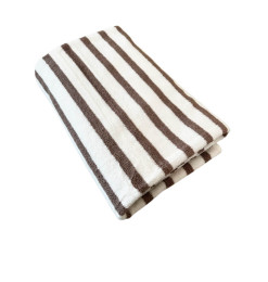 Serviette "Rayure" marron en coton 100%, 100x150 cm | Serviettes & Peignoirs | 13 300 CFA , dakar, Sénégal