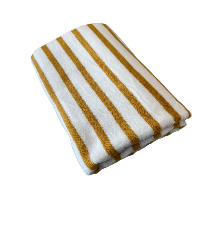 Serviette "Rayure" jaune en coton 100%, 100x150 cm | Serviettes & Peignoirs | 13 300 CFA , dakar, Sénégal