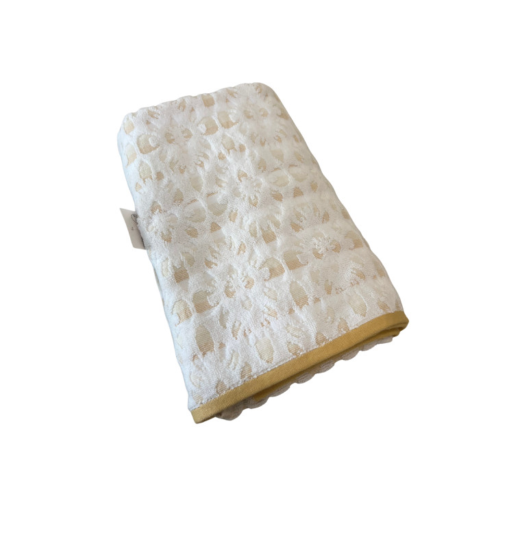 Serviette Jacquard jaune "TRIBECA" en coton et polyester, 100x150 cm | Serviettes & Peignoirs | 12 500 CFA , dakar, Sénégal