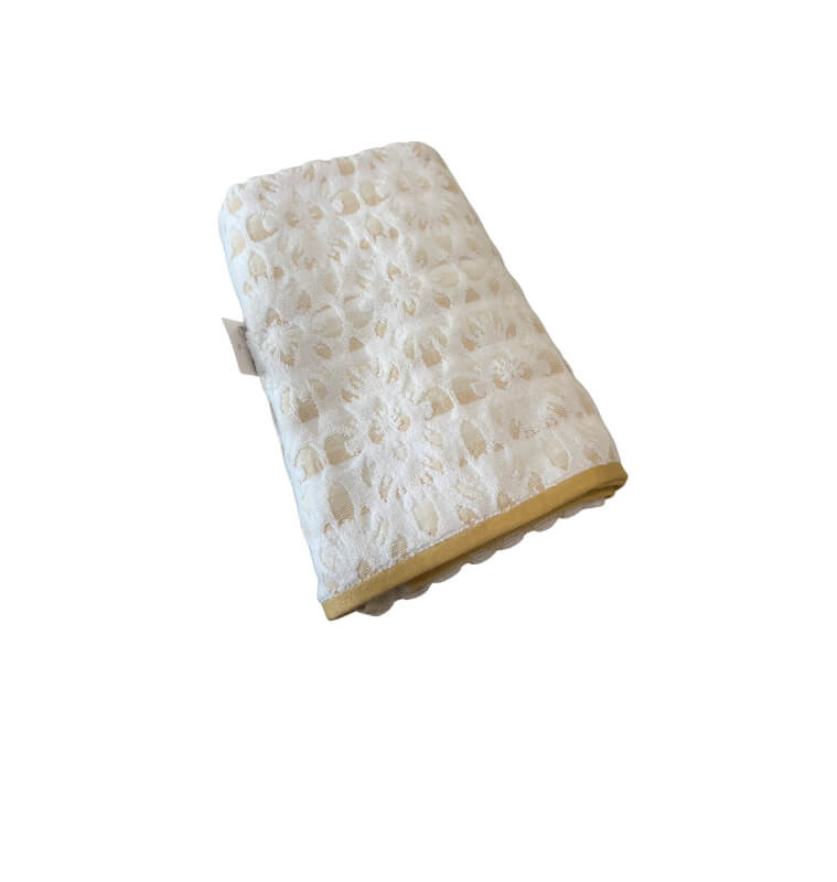 Serviette Jacquard jaune "TRIBECA" en coton et polyester, 70x140 cm | Serviettes & Peignoirs | 8 200 CFA , dakar, Sénégal