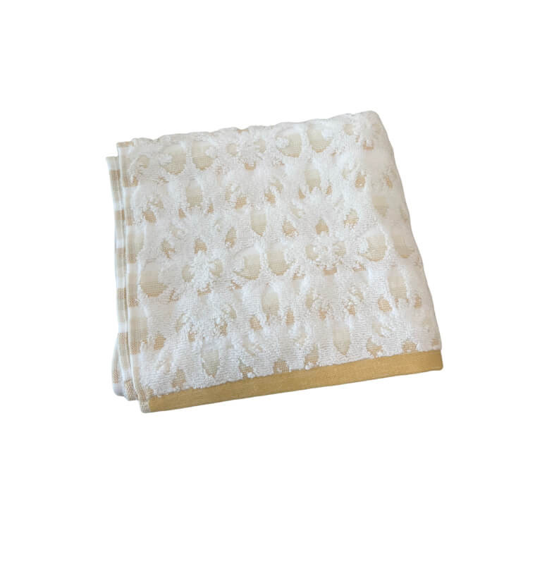 Serviette Jacquard jaune "TRIBECA" en coton et polyester, 50x90 cm | Serviettes & Peignoirs | 3 700 CFA , dakar, Sénégal