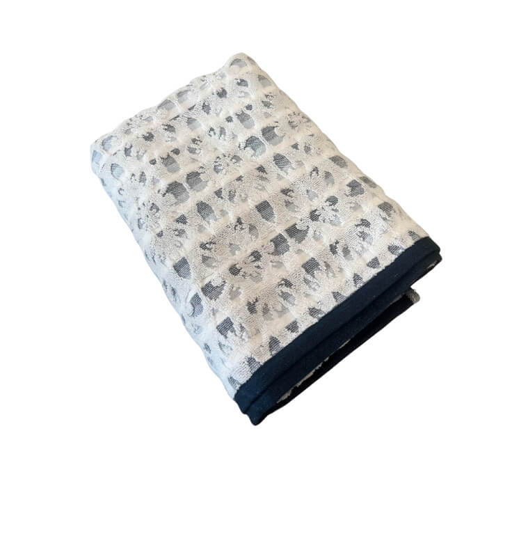 Serviette Jacquard navy "TRIBECA" en coton et polyester, 100x150 cm | Serviettes & Peignoirs | 12 500 CFA , dakar, Sénégal