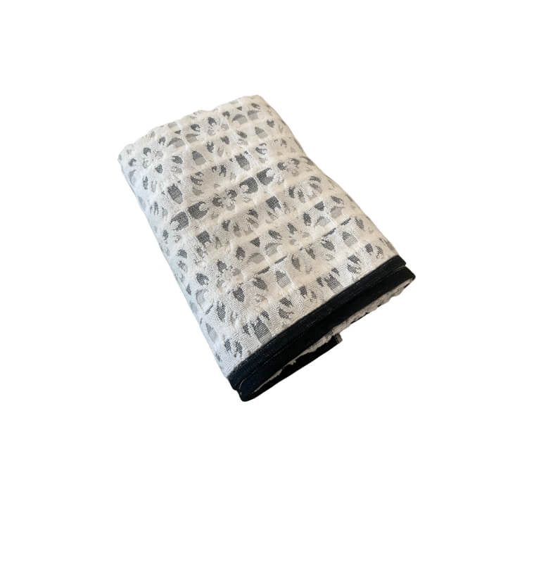 Serviette Jacquard noire "TRIBECA" en coton et polyester, 70x140 cm | Serviettes & Peignoirs | 8 200 CFA , dakar, Sénégal