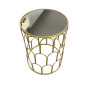 Table d’appoint métal doré et tablette en miroir, 40x60 cm | Poufs, tabourets & tables , Dakar, Sénégal