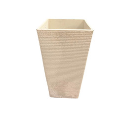 Pot de fleur de jardin en polypropylène et polyéthylène beige, 30x54 cm