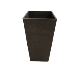 Pot de fleur de jardin en polypropylène et polyéthylène gris foncé, 30x54 cm