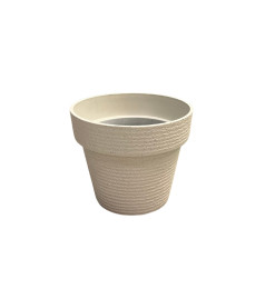 Pot de fleur de jardin en polypropylène et polyéthylène beige, 30x24 cm