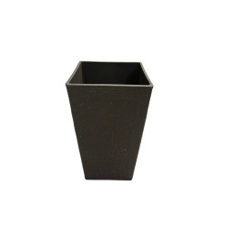 Pot de fleur de jardin en polypropylène et polyéthylène gris foncé, 26x43 cm