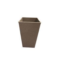 Pot de fleur de jardin en polypropylène et polyéthylène taupe, 26x43 cm