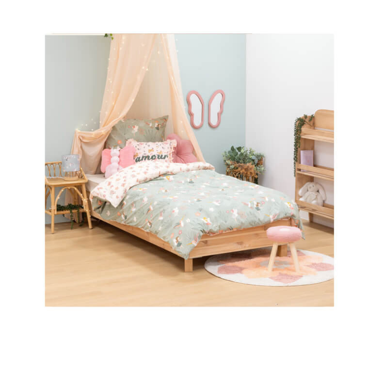 Parure de lit enfant en coton "Fée", Housse de couette 140x200 cm + taie | Textile chambre enfant | 18 800 CFA , dakar, Sénégal