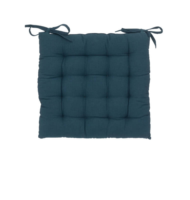 Galette de chaise en coton bleu, 38x38 cm | Galettes de chaise | 4 700 CFA , dakar, Sénégal