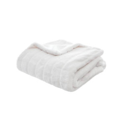 Plaid "Manoir" fausse fourrure blanc, 120x160 cm | Plaids & jetés , Dakar, Sénégal