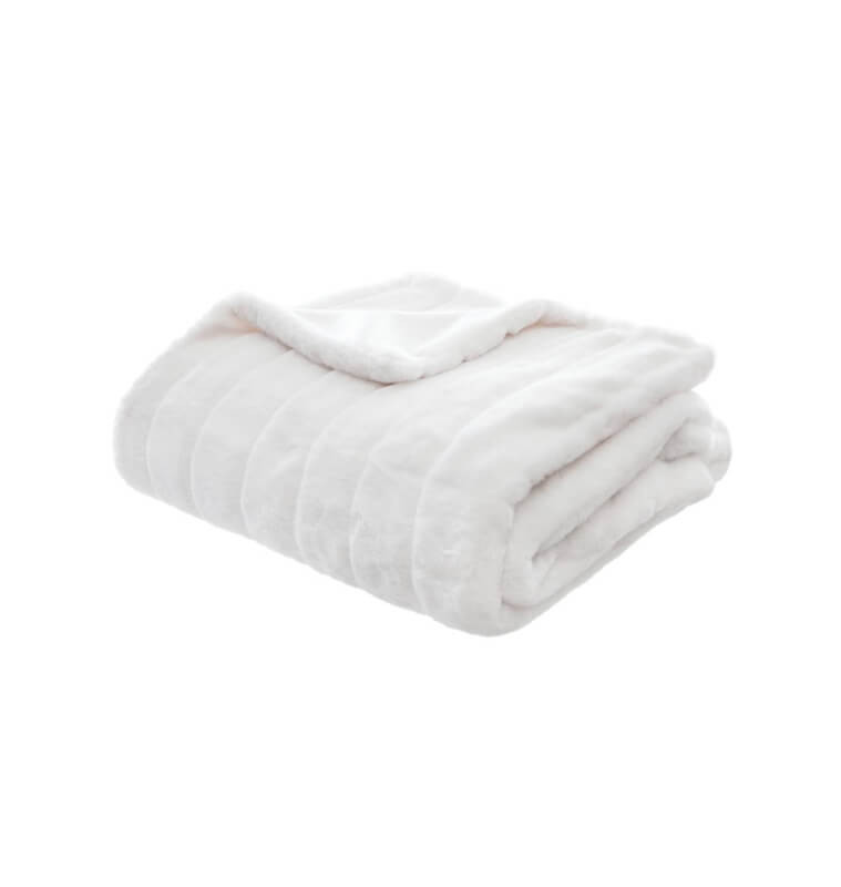 Plaid "Manoir" fausse fourrure blanc, 120x160 cm | Plaids & jetés , Dakar, Sénégal