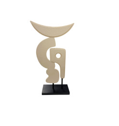 Statue décorative abstraite beige et noir, 23x10x45 cm | Statuettes , Dakar, Sénégal