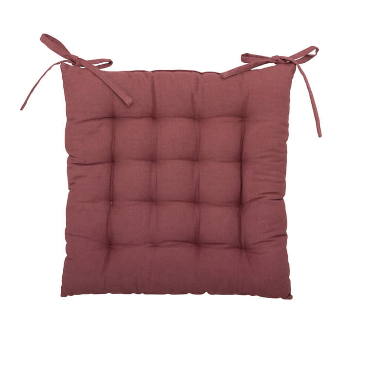 Galette de chaise en coton prune, 38x38 cm | Galettes de chaise | 4 700 CFA , dakar, Sénégal