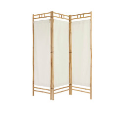 Paravent pliable bambou et 3 panneaux en tissu blanc | Déco divers , Dakar, Sénégal