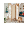 Paravent pliable bambou et 3 panneaux en tissu blanc | Déco divers , Dakar, Sénégal