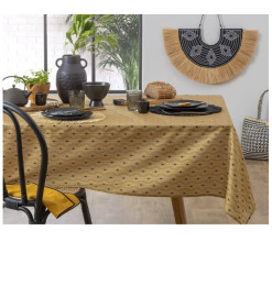 Nappe de table anti-tache imprimée "Quinta", jaune moutarde, 140x240 cm | Nappes & serviettes de table | 9 500 CFA , dakar, S...
