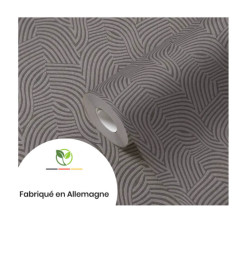 Papier peint intissé "Daniel Hechter" motif de lignes ondulées gris métallique, L:10,05m x l:53 cm | Papiers peints , Dakar, ...