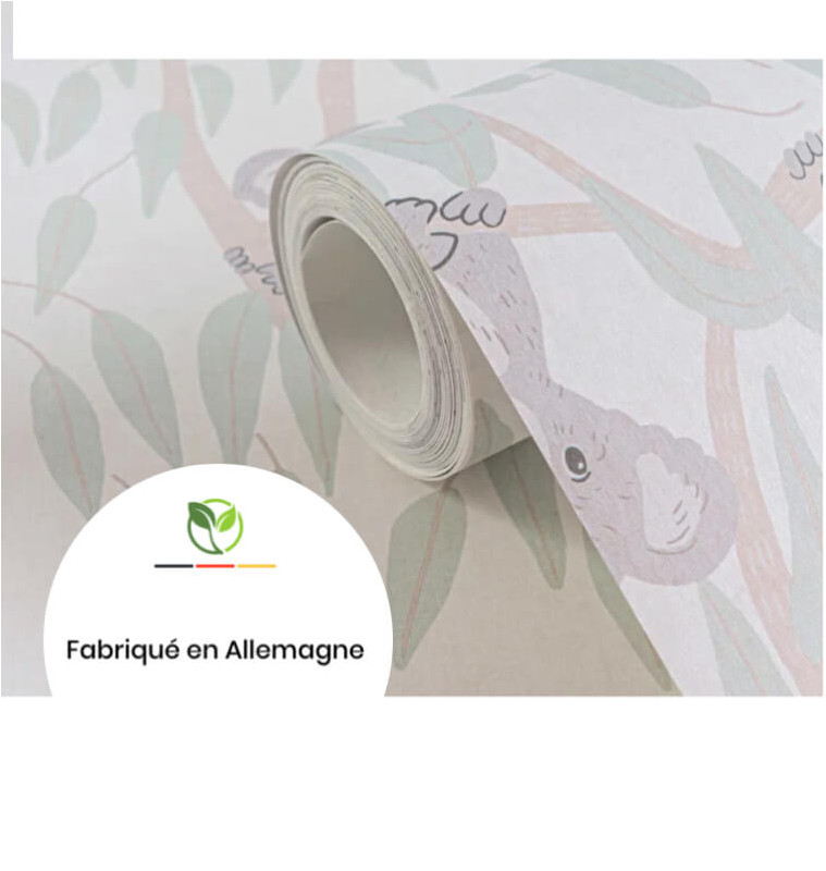 Papier peint intissé Jungle Koala chambre enfant, beige, crème et vert, L:10,05m x l:53 cm | Papiers peints , Dakar, Sénégal