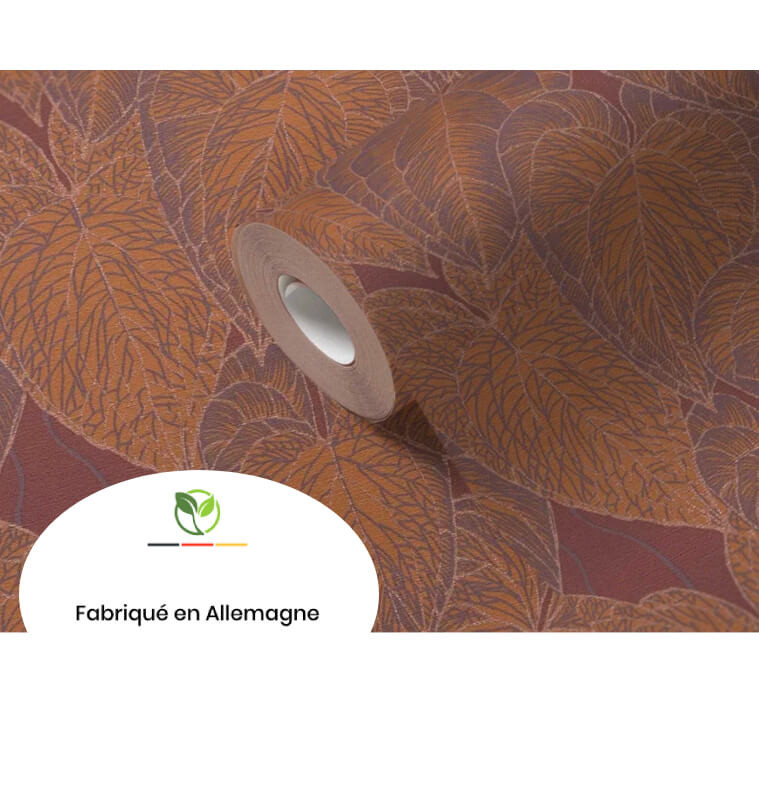 Papier peint "Daniel Hechter", motif floral, rouge orange et violet, L:10,05m x l:53 cm | Papiers peints , Dakar, Sénégal