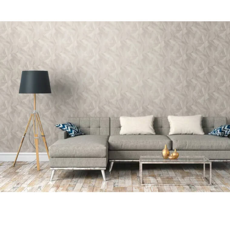 Papier peint effet bois moderne avec accents métalliques gris et or, L:10,05m x l:53 cm | Papiers peints , Dakar, Sénégal