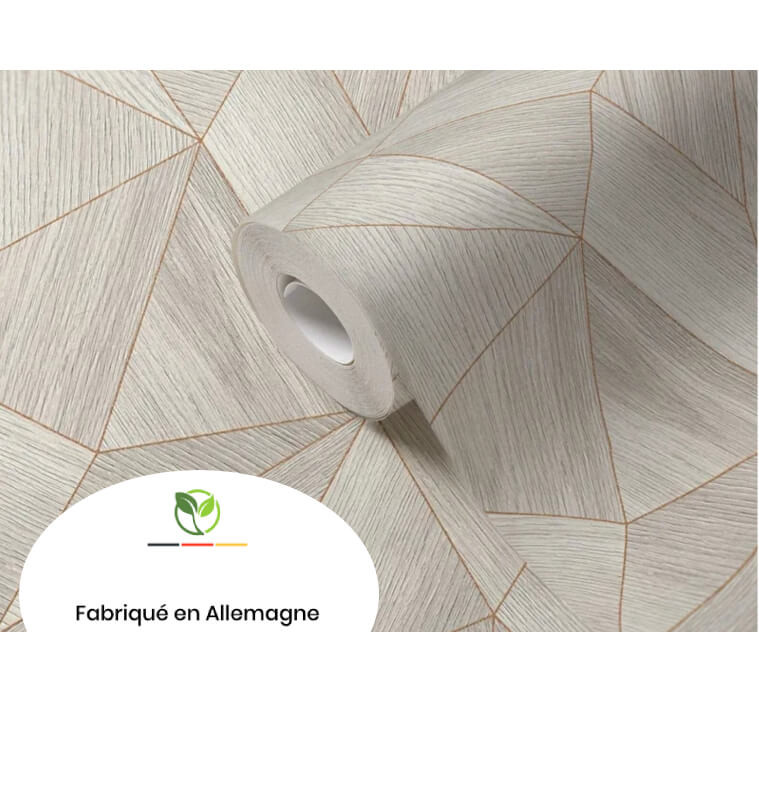 Papier peint effet bois moderne avec accents métalliques gris et or, L:10,05m x l:53 cm | Papiers peints , Dakar, Sénégal