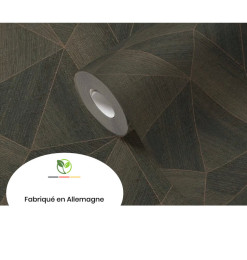 Papier peint intissé, accents métalliques gris et cuivré, L:10,05m x l:53 cm | Papiers peints , Dakar, Sénégal