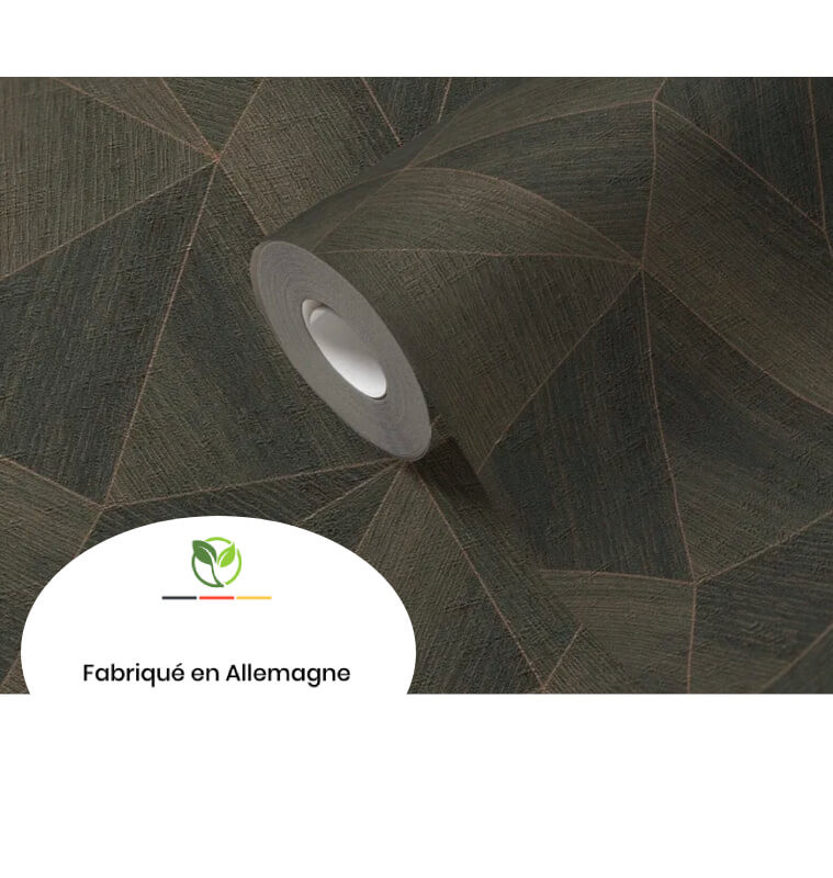 Papier peint intissé, accents métalliques gris et cuivré, L:10,05m x l:53 cm | Papiers peints , Dakar, Sénégal