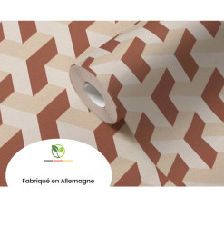 Papier peint intissé "Daniel Hechter", crème, rouge, or, effet satiné, L:10,05m x l:53 cm | Papiers peints , Dakar, Sénégal