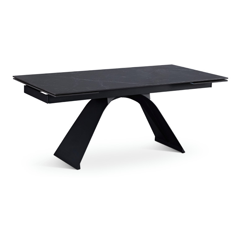 Table à manger extensible en céramique noir et en métal, 160/240x90x75cm | 670 000 CFA | à Dakar