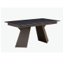 Table à manger extensible en céramique marbré marron et en métal, 160/240x90x75cm | 680 000 CFA | à Dakar
