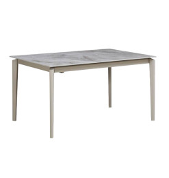Table à manger extensible en céramique marbré blanc et en métal, 180/240x90x75cm | 460 000 CFA | à Dakar