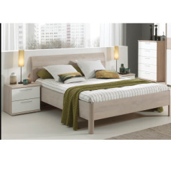 Lit Delia 140x200 + sommier + 2 chevets chêne blanc | 767 000 CFA | à Dakar