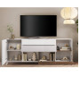 Buffet/meuble Tv Pablo, cachemire mat et décor chêne mercure, L 241X94X42 cm, Dakar